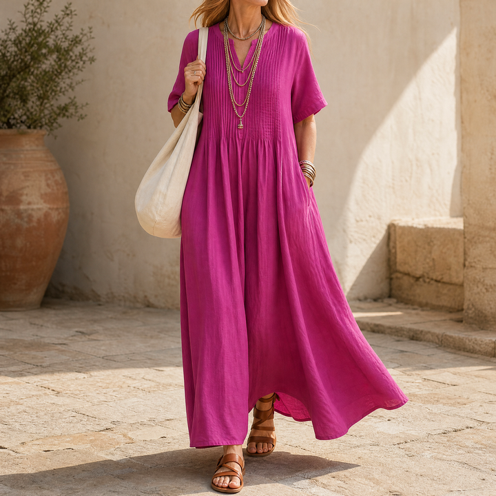 Wren | Pin-Tuck Maxi Dress