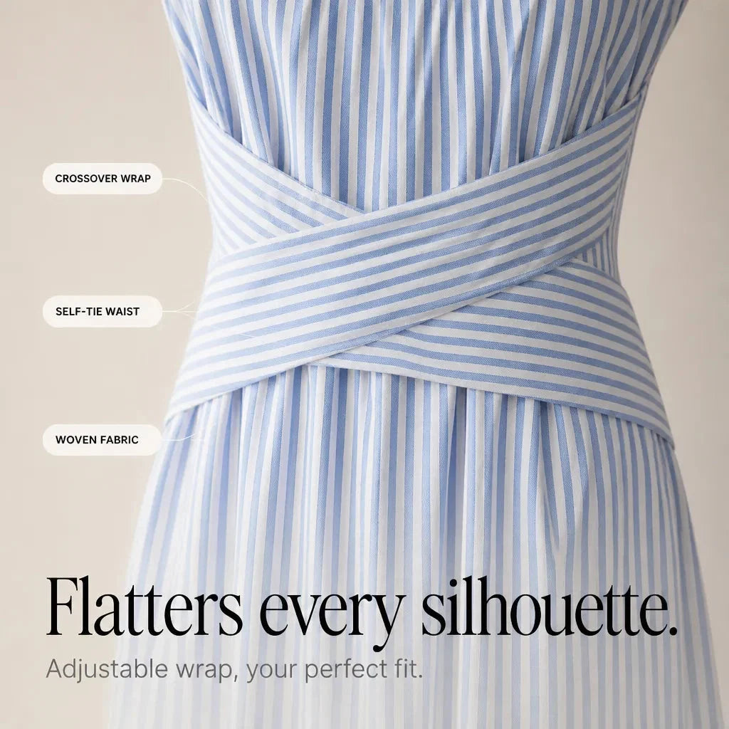 Marelle | Striped Wrap Maxi Dress