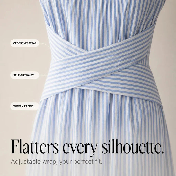 Marelle | Striped Wrap Maxi Dress
