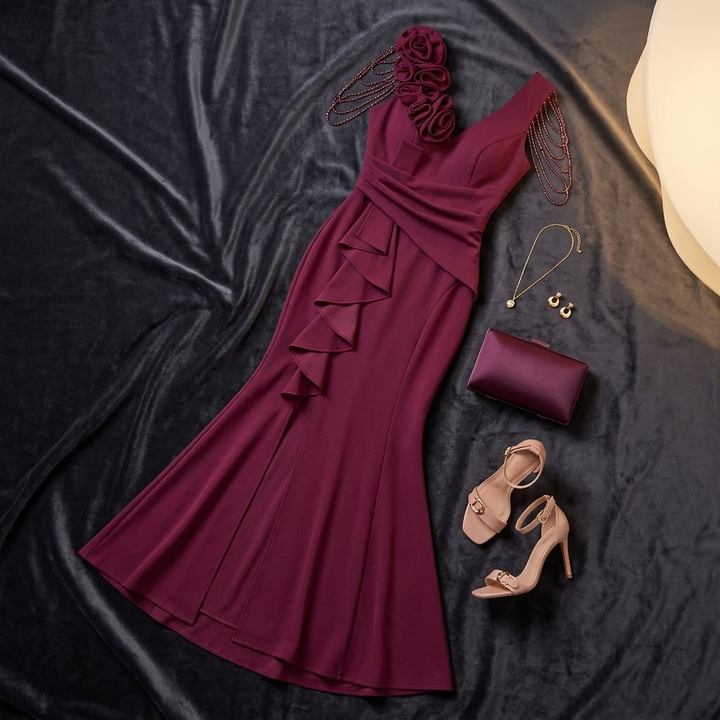 Roselani | Rosette Mermaid Gown