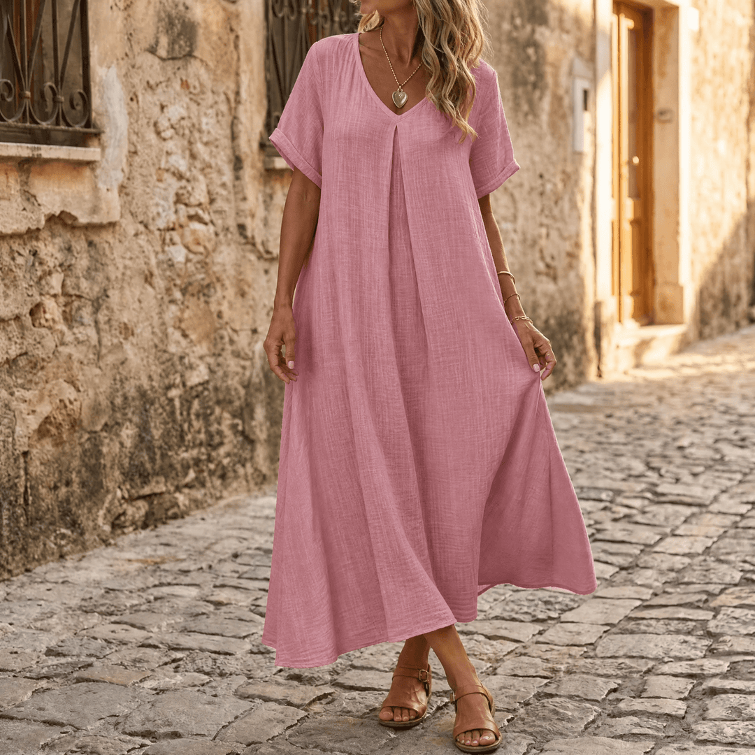 Lunessa – Women's breezy cotton linen summer dress