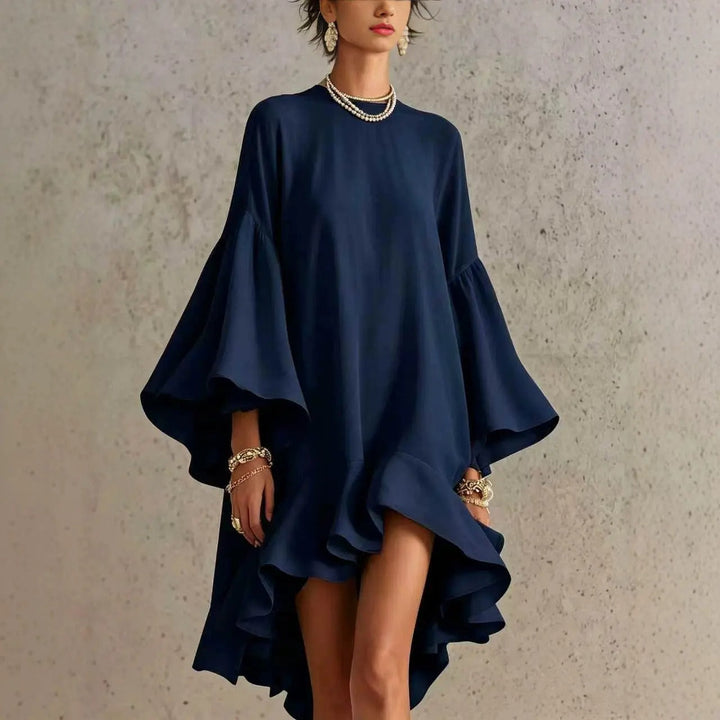 Carmen™ Flutter Sleeve Asymmetrical Dress