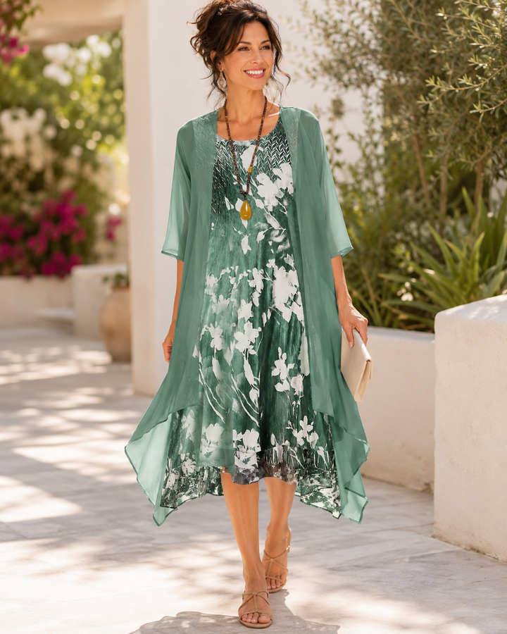Olivia | Floral Two-Layer Dress