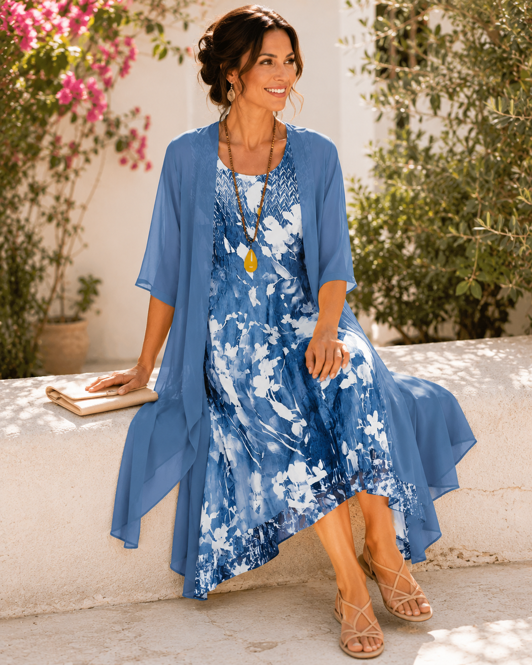 Olivia | Floral Two-Layer Dress