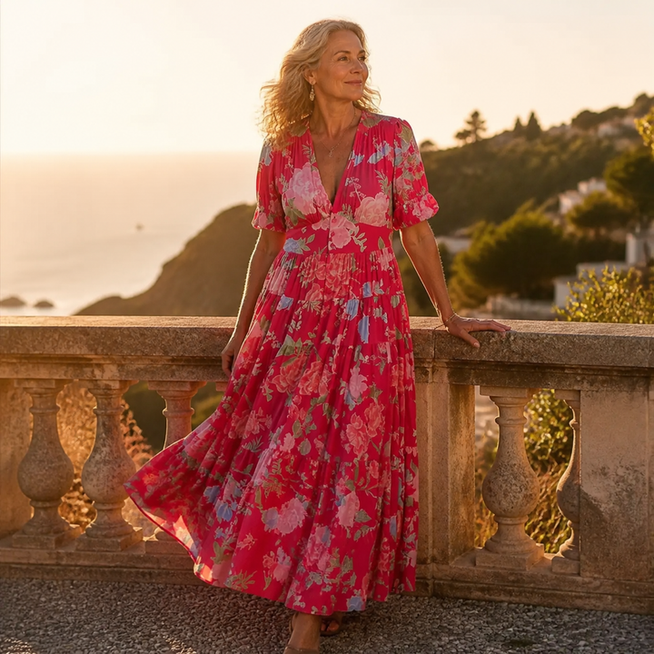 Minelda – Flowing Floral Maxi Dress