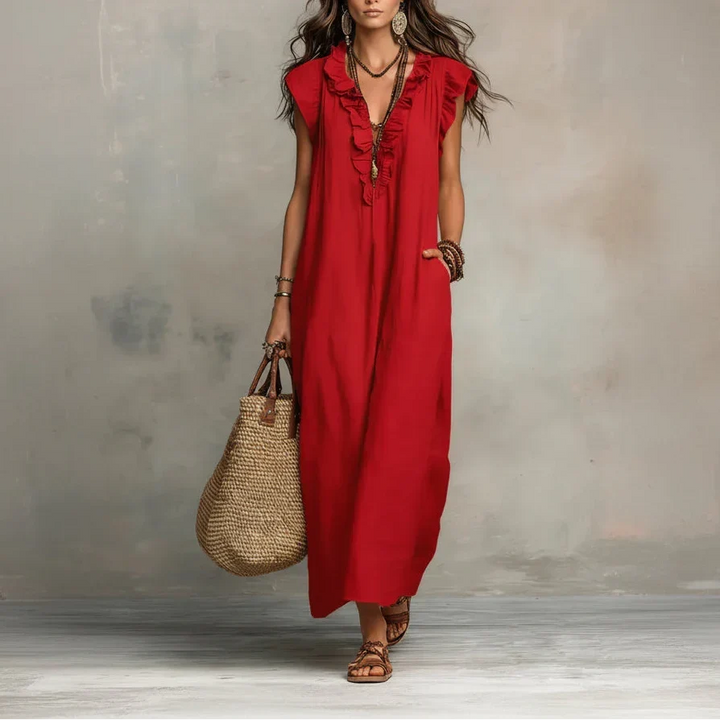 Zoey | Ruffle-Detail Maxi Dress