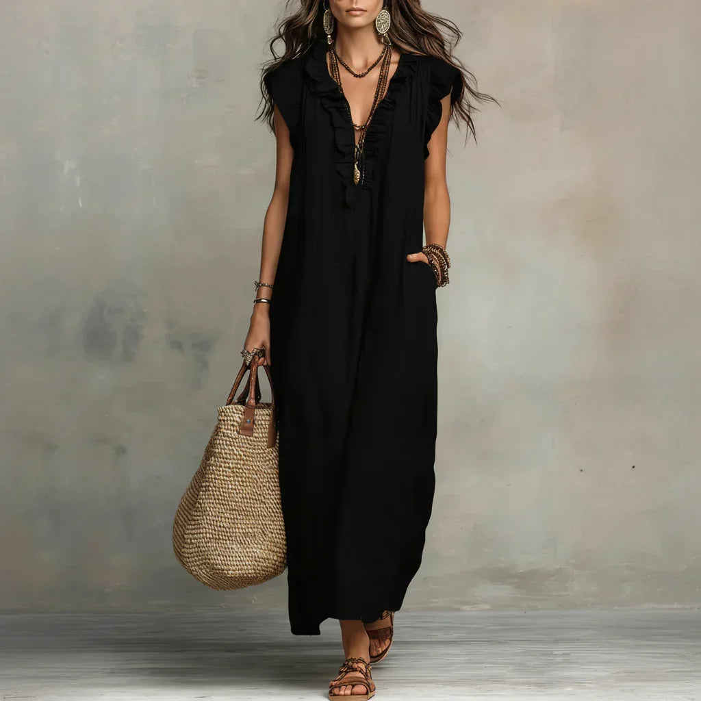 Zoey | Ruffle-Detail Maxi Dress