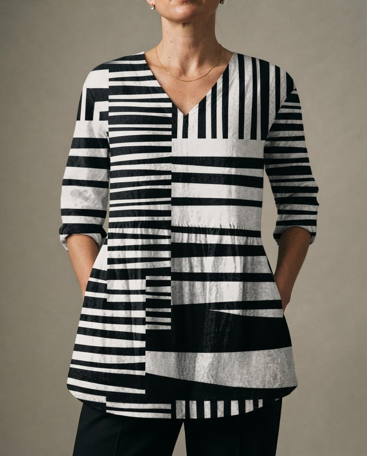 Sophie | Long V-Neck Blouse