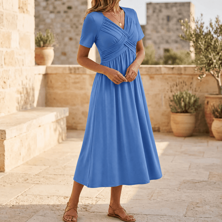 Veluna | Crossover Midi Dress